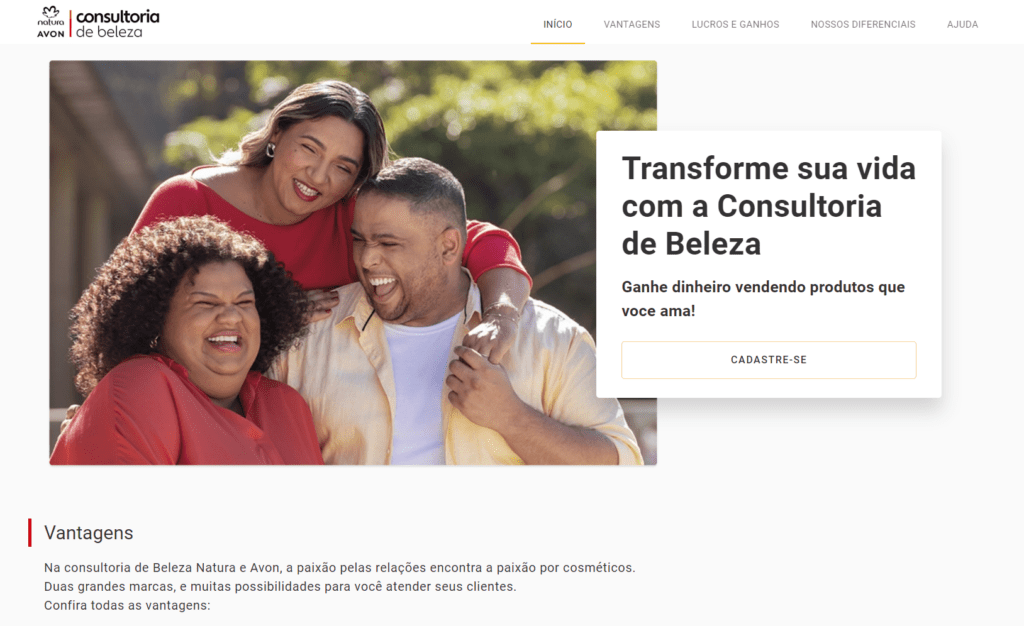 site consultora avon natura - mobills